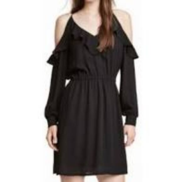 NEW H&M Long Slv Cold Shoulder Dress - 4 - Picture 1 of 8